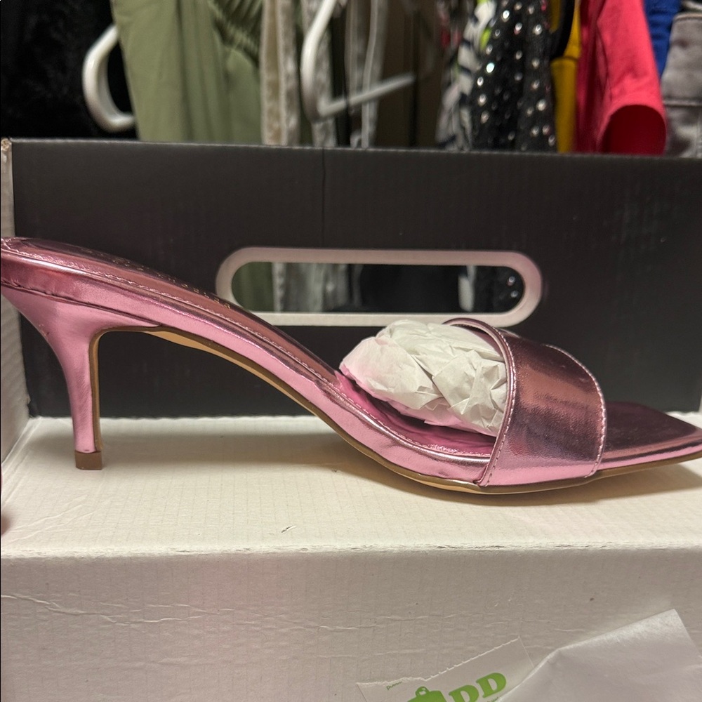 Fashion Nova Shiny Pink Heels